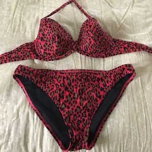 Victoria secret red leopard bikini set